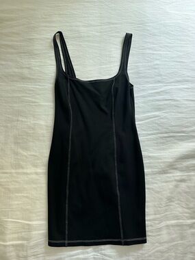 Urban Outfitters Black Mini Dress with Contrast Stitching